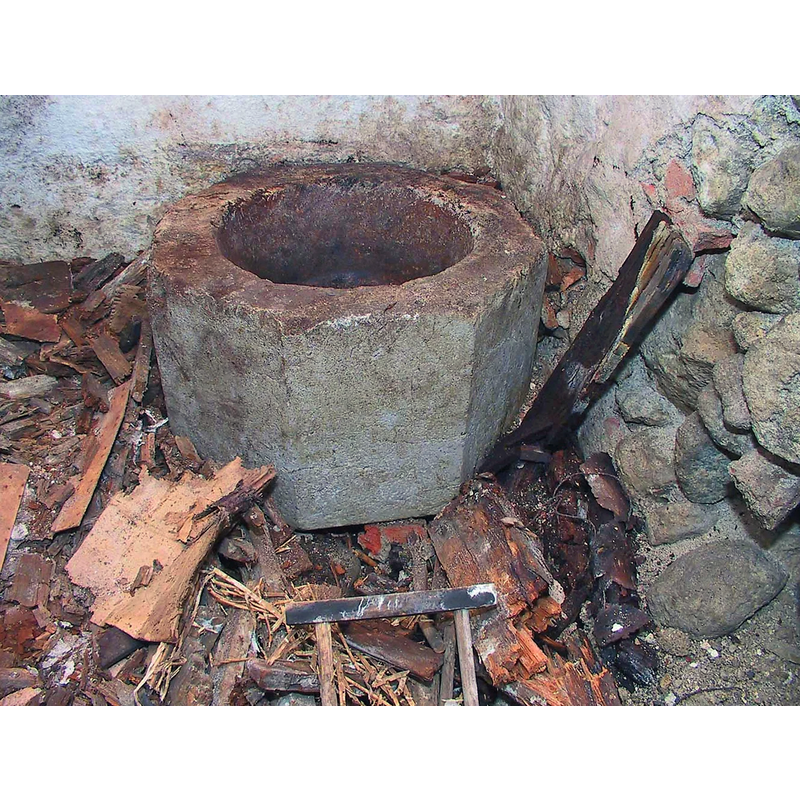 the old basin as found in the cellar of the vicarage