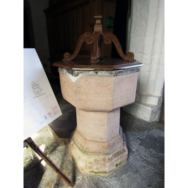 the fold of the metal lining of the basin is clearly visible here