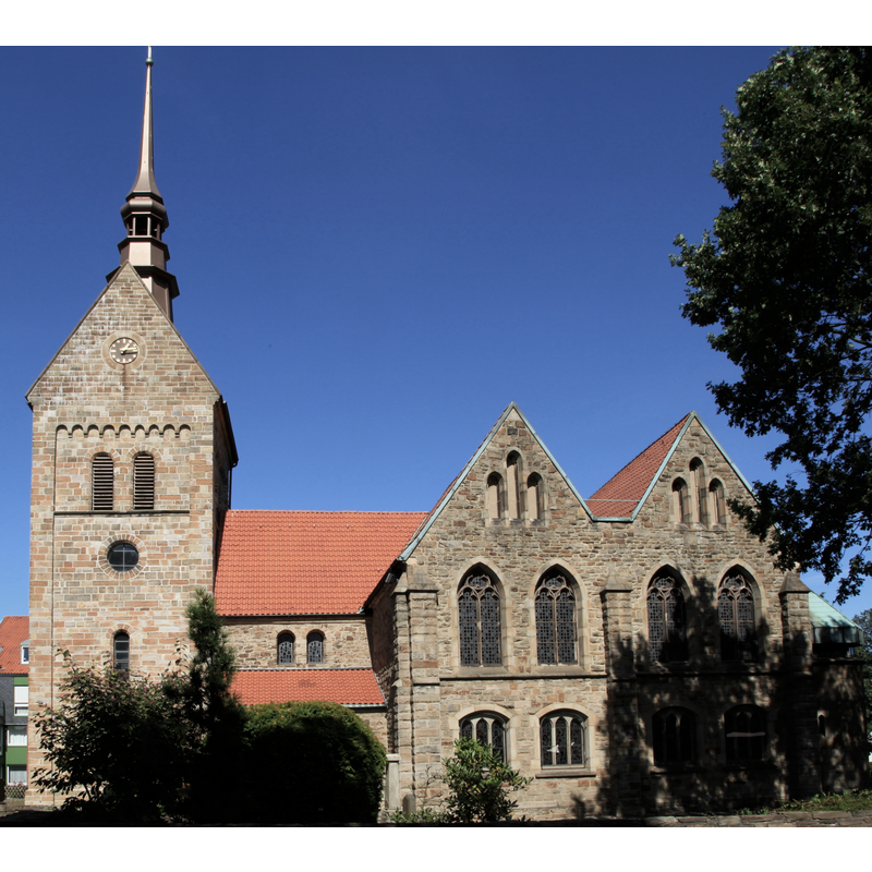 Source caption: "St. Vinzentius, Kattenstraße in Bochum-Harpen"