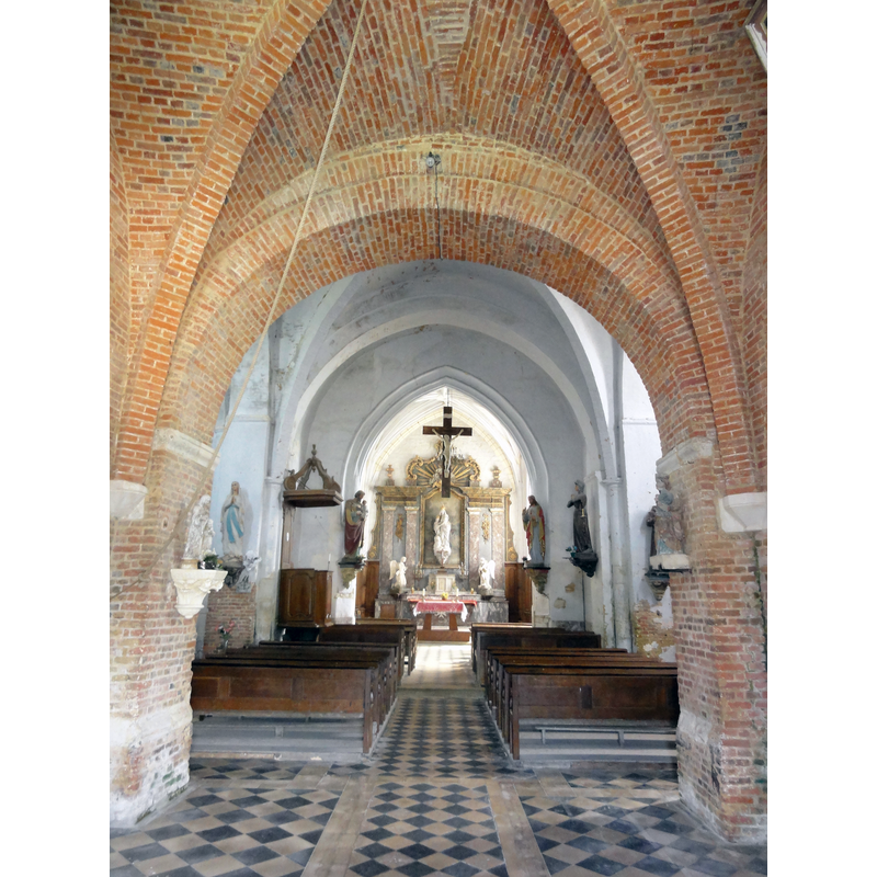 Source caption; "Burelles (Aisne) église intérieur"