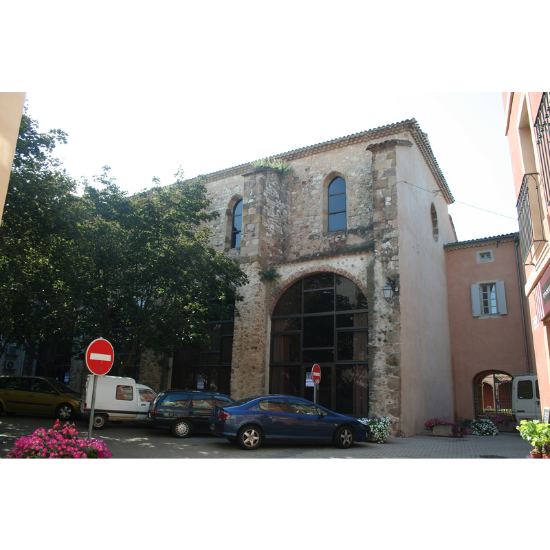 Source caption: "Saint-Chinian (Hérault) - ancienne abbatiale."
