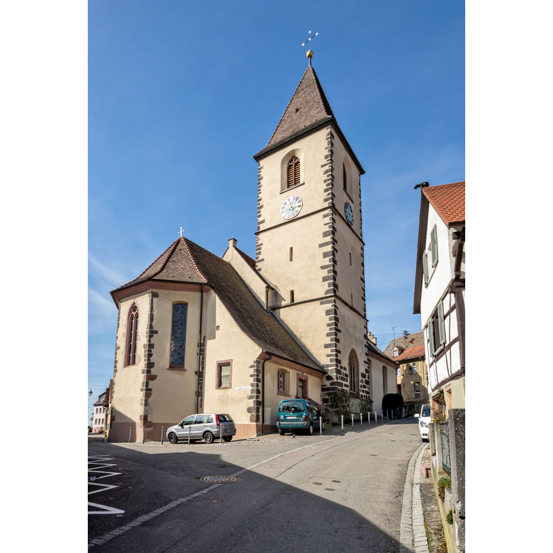 Source caption: "Bilder aus Burkheim am Kaiserstuhl. Die Kirche"