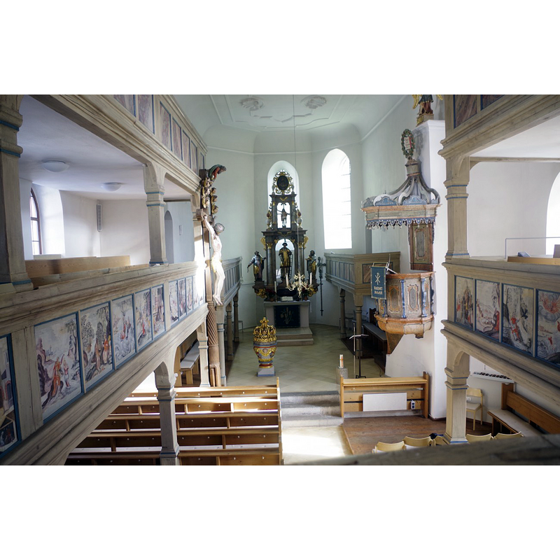 the font and cover are visible at the east end of the nave, [left] north side
