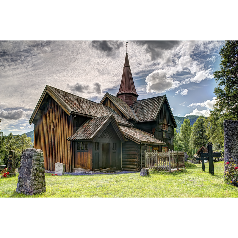 Source caption: "Rollag kirke"