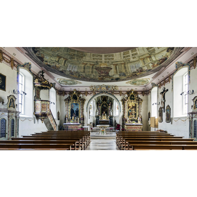 Source caption: "St. Fides und Markus in Sölden [...] Blick zum Altar"