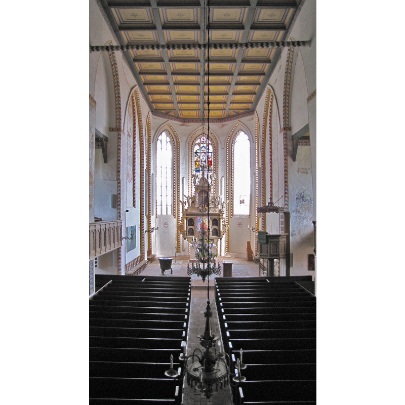 Source caption: "St. Laurentius (Schönberg): Nave looking east"