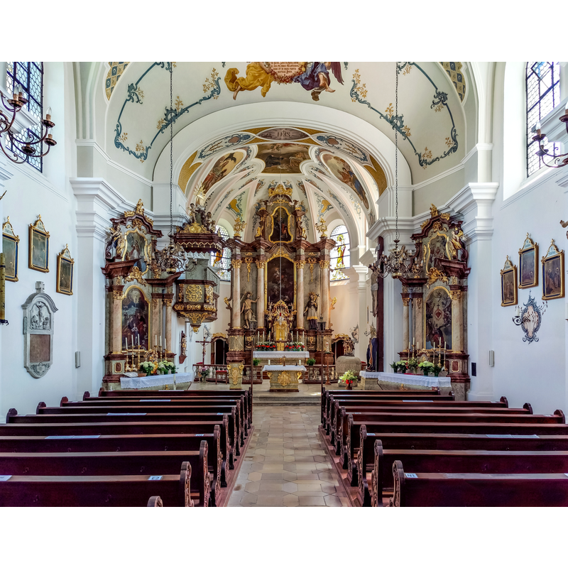 Source caption: "Alte Pfarrkirche Mariä Himmelfahrt Altenstadt an der Waldnaab, Landkreis Neustadt an der Waldnaab, Oberpfalz, Bayern, Deutschland'