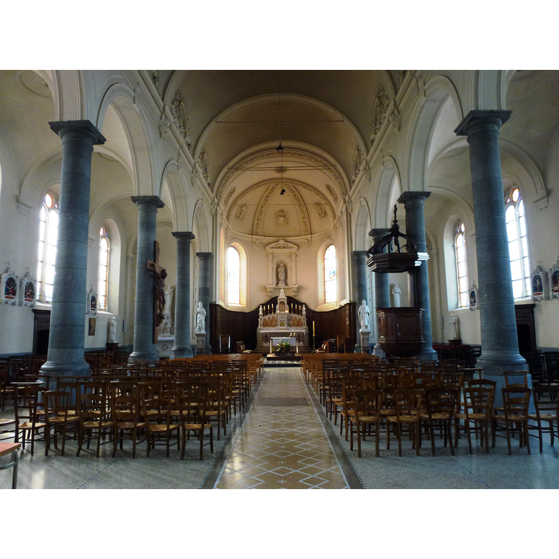 Source caption: "Landas (Nord, Fr) église, intérieur"