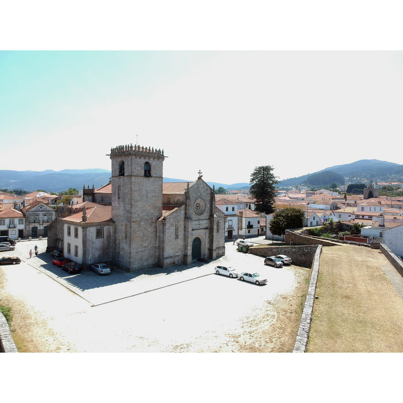 Source caption: "Aerial photograph of Caminha Portugal."