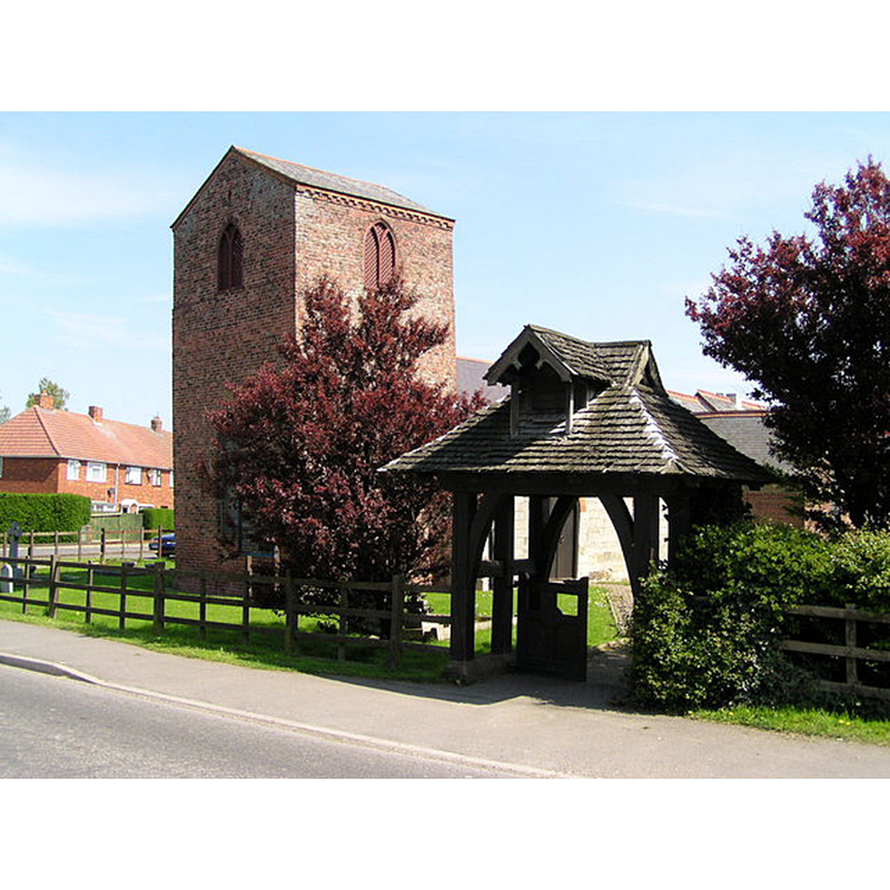 Source caption: "St. Clements Church, Sutton on Sea, Lincolnshire" -- this church of 1818-1819 replaced on a new site the one destroyed by the sea