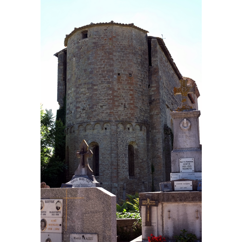 Source caption: "Kirche Saint-Polycarpe in Saint-Polycarpe (Aude) im Département Aude der Region Languedoc-Roussillon (Frankreich)"