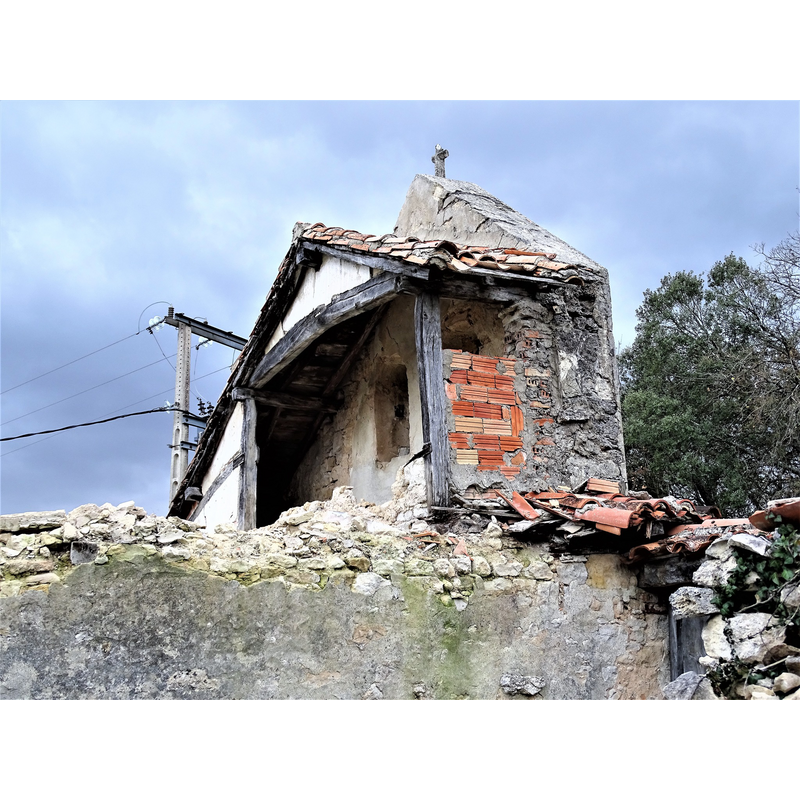 the ruined church in January 2023