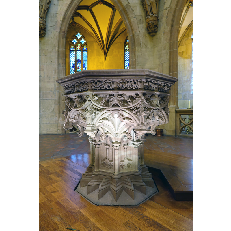 the modern font in this church
