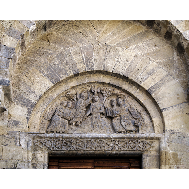 Source caption: "Santa Maria della Pieve (Arezzo) [...] Maestro romanico, battesimo di cristo, 1217"