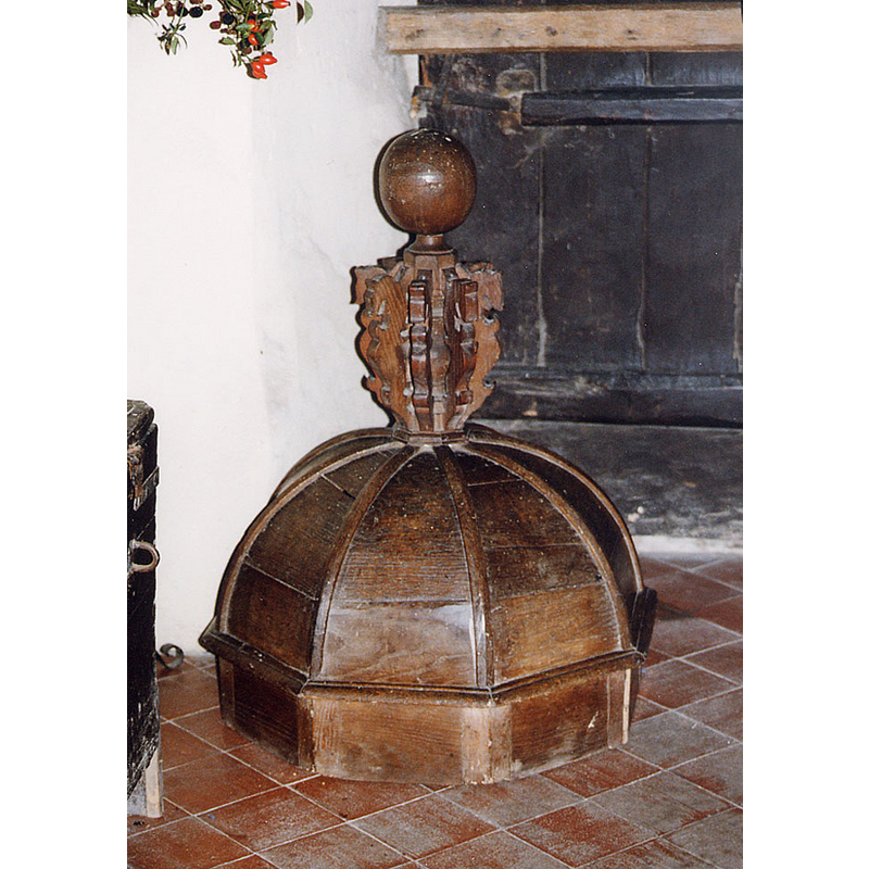 Source caption: "St Barnabas, Alphamstone - Font cover"