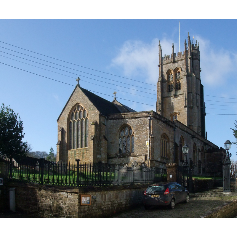 Source caption: "Church of St Mary of the Annunciation, Beaminster"