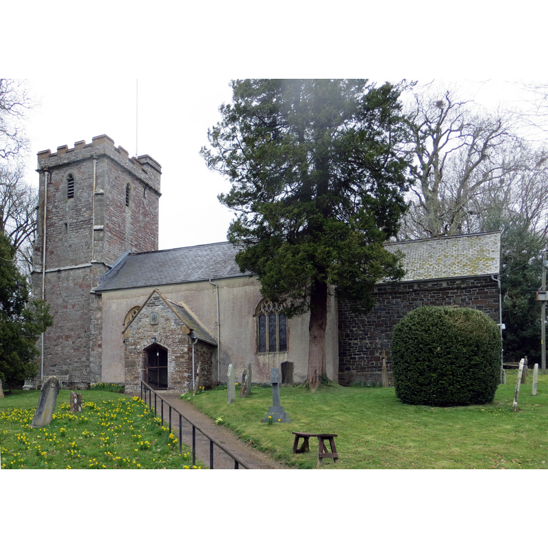 Source caption: "The Church of St Nicholas at Brushford. Viewed from the south."