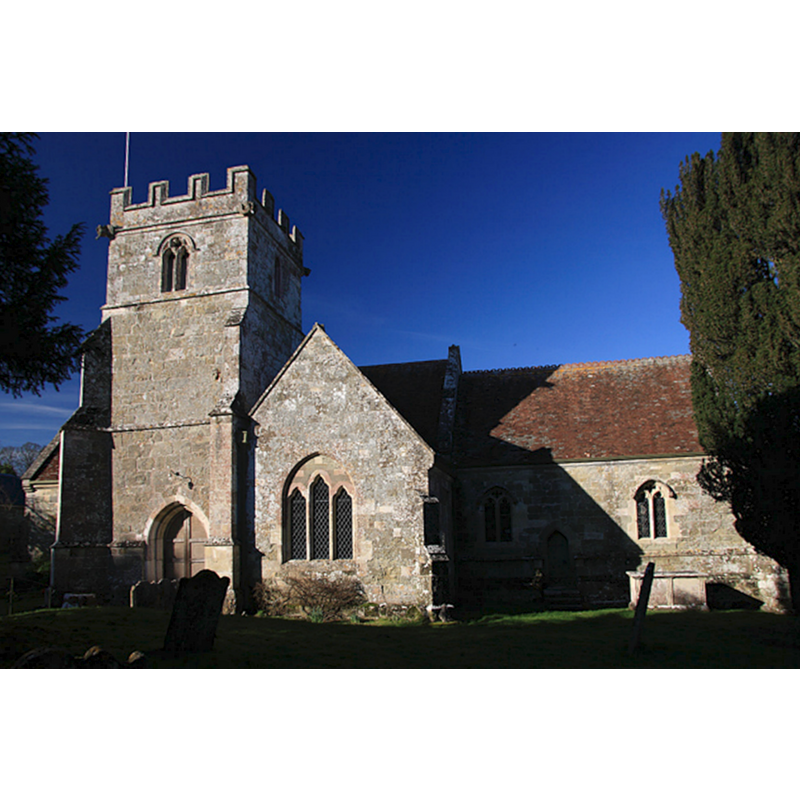 Source caption: "St Michael's Church - Compton Chamberlayne. Spanning three centuries, the church dates from the late C13, with additions in the C14 and C15. A major restoration took place in 1878."