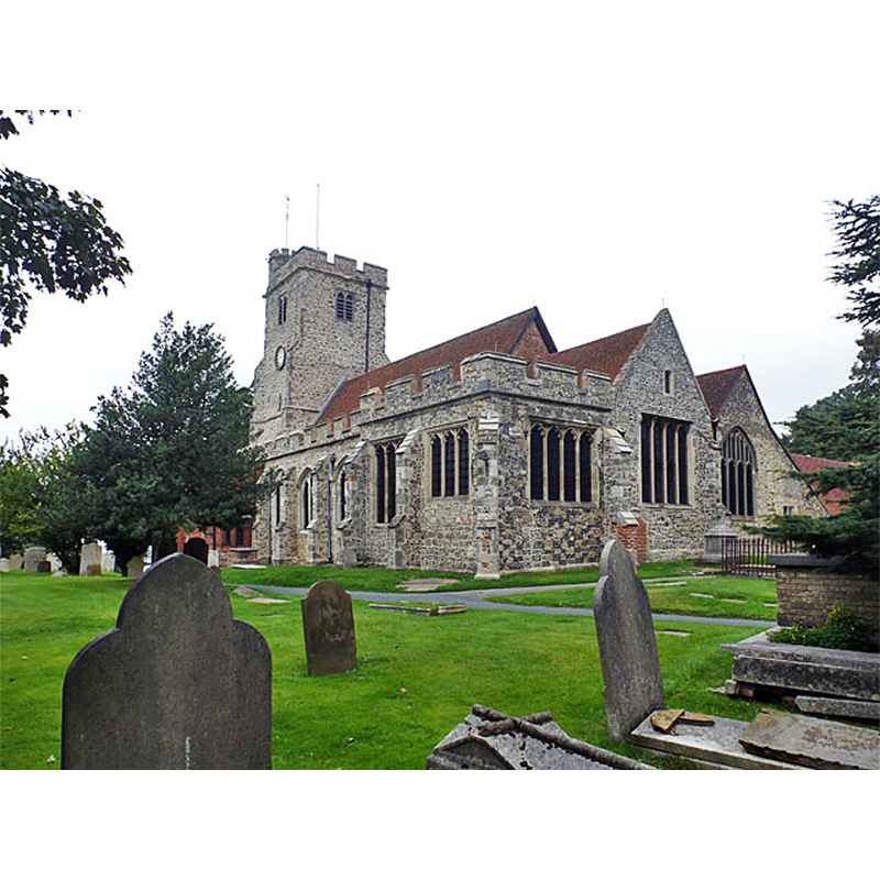 Source caption: "Rayleigh church. Holy Trinity."