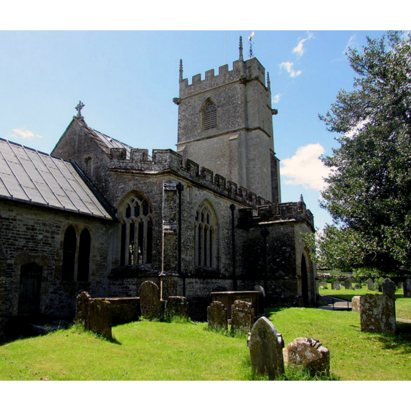 Source caption: "Parish Church of St Andrew, Yetminster. St Andrew's is in the Church of England Diocese of Salisbury. The oldest surviving part of the building is the 13th century chancel. The rest of the church is 15th century. Restored in the late 19th century. Grade I listed (the highest category) in 1961."