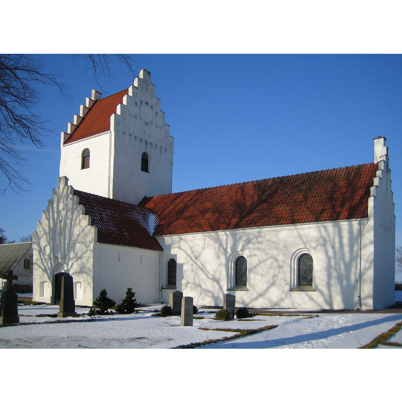 Source caption: "Picture of Gödelöv church in Scania, Sweden."