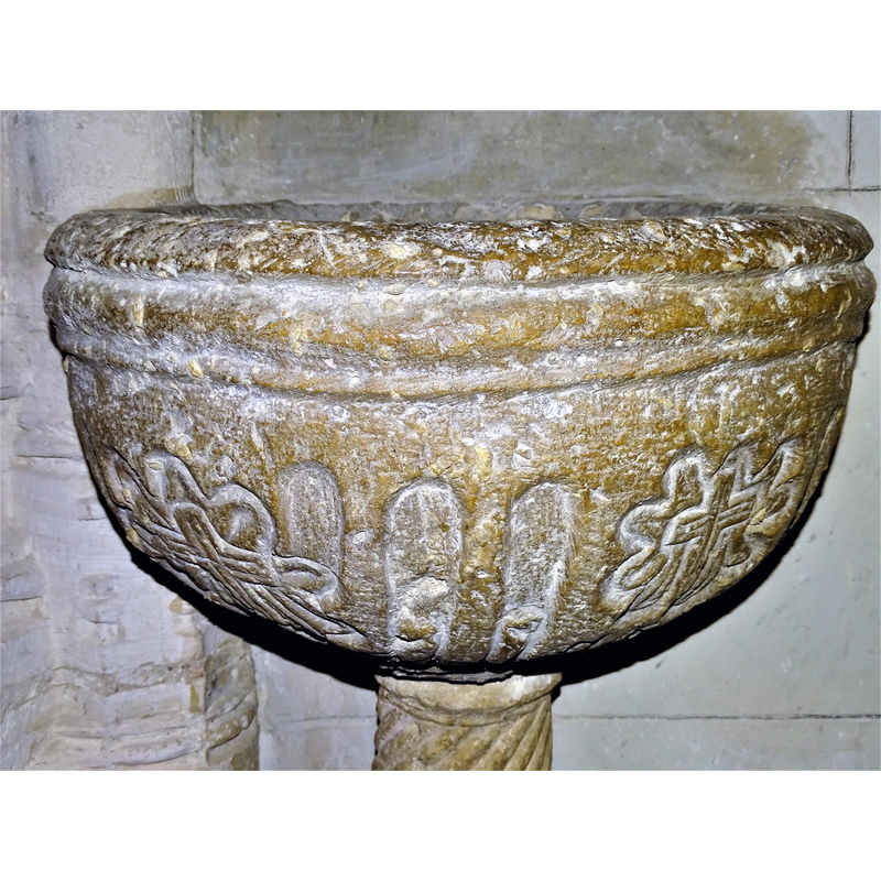 several of them, on both sides of the cross symbols