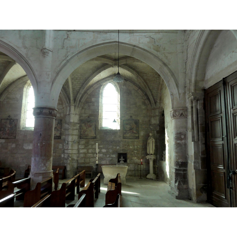 Source caption: "Jouy-le-Moutier (95), église de la Nativité de la Sainte-Vierge, nef, 1ère grande arcade du sud"
