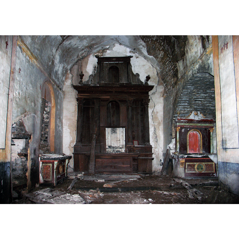 inside the old church before the restoration