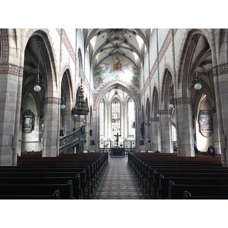 Source caption: "Bad Urach, Interior of Stiftskirche St. Amandus"