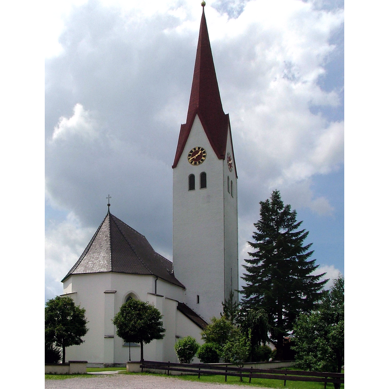 Source caption: Kirchturm. Deuchelfried