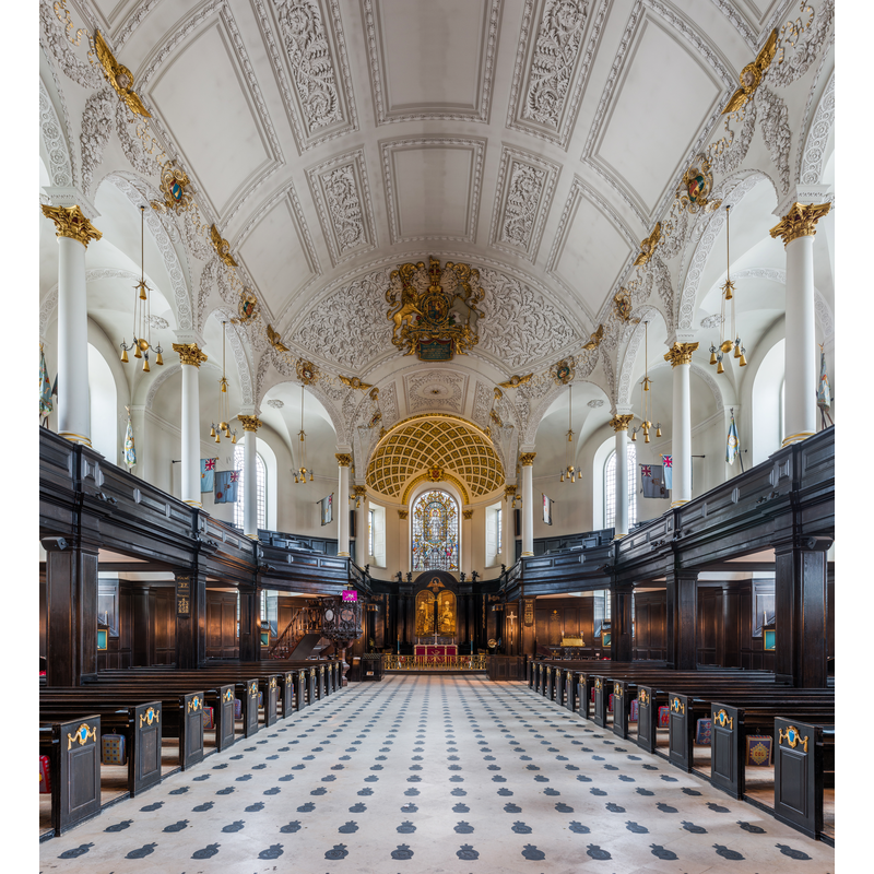 Source caption: "Saint Clement Danes Church in London, England."
