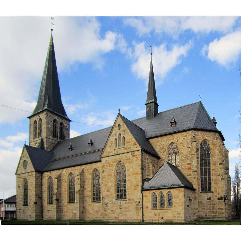 Source caption: "Katholische Pfarrkirche St. Johannes Baptist Bakum"
