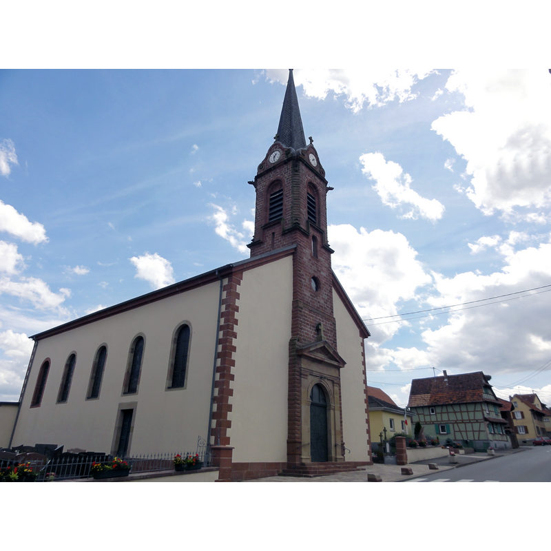 Source caption: "Alsace, Bas-Rhin, Bossendorf, Église Saint-Laurent (XIXe)"