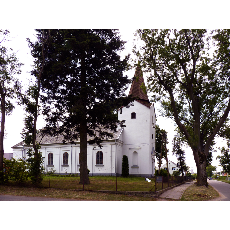 Source caption: "Osieki Lęborskie church"