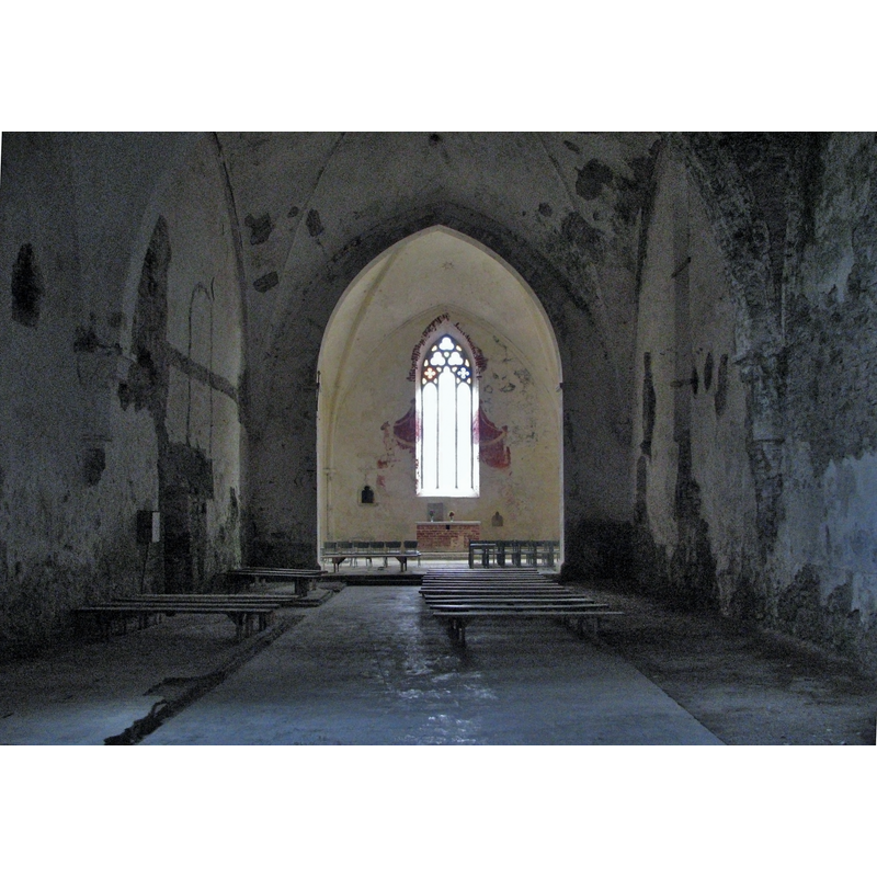 Source caption: "Pöide church, Estonia. Taken in the direction of the altar." [NB: the church underwent restoration in the 2010s]