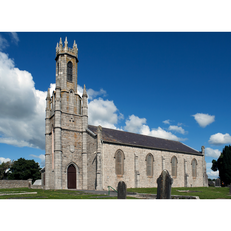 Source caption: "South-west view of St. Columba's Church in Tullow, County Carlow, Ireland."