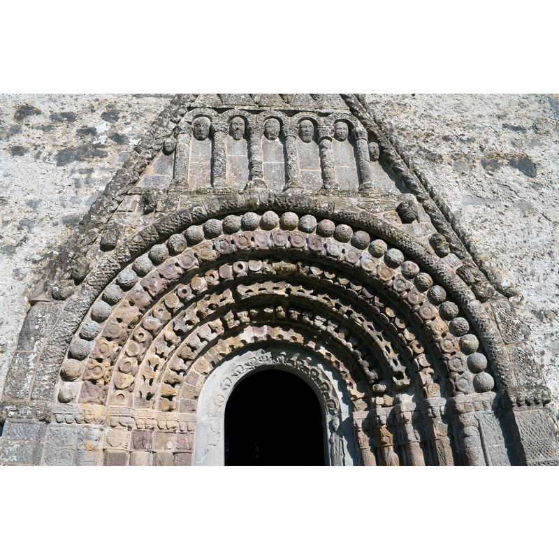 Source caption: "Arch of the portal of Clonfert Cathedral, Clonfert, County Galway, Ireland"