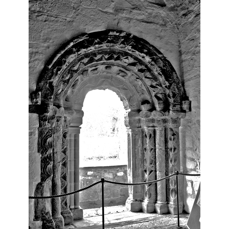 Source caption: "Romanesque doorway in Killaloe Cathedral, Co. Clare, Ireland"
