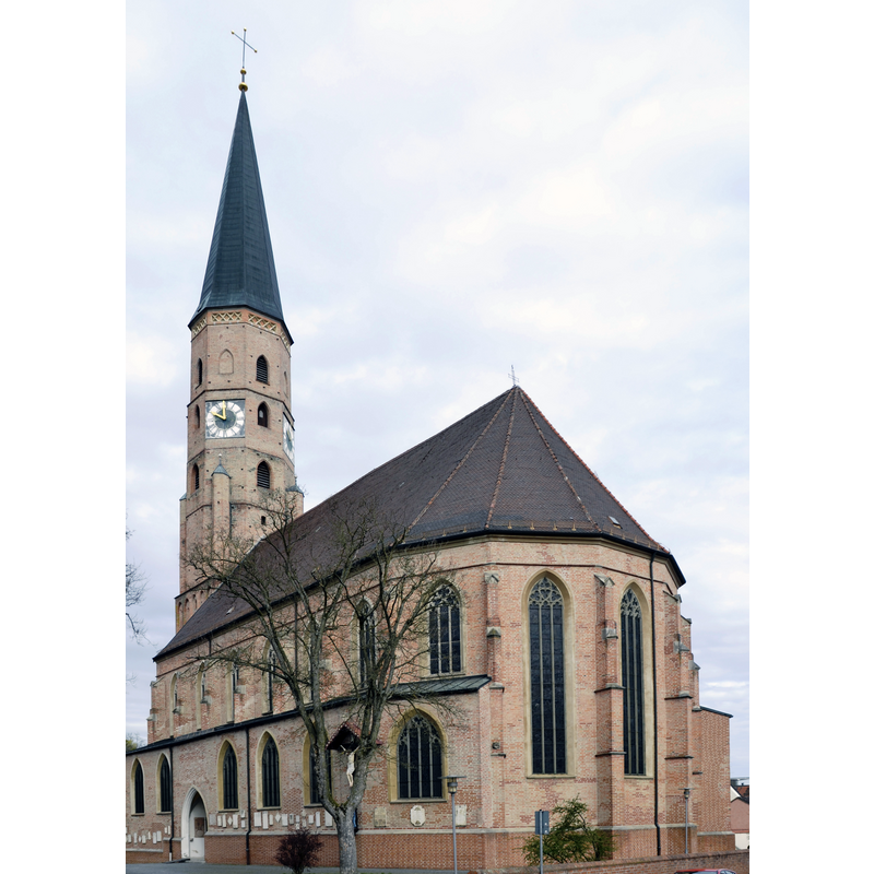 Source caption: "Die Stadtpfarrkirche St. Johannes. Choransicht von Südosten."