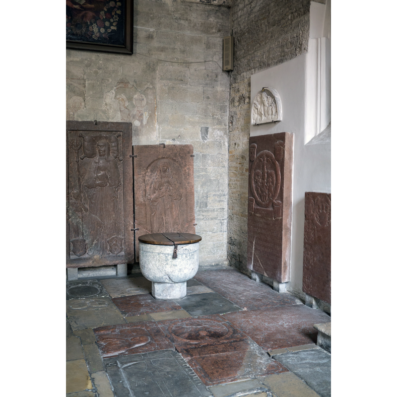 Source caption: "Interior of Niedermuenster Abbey (c 1150) in Regensburg, Germany"