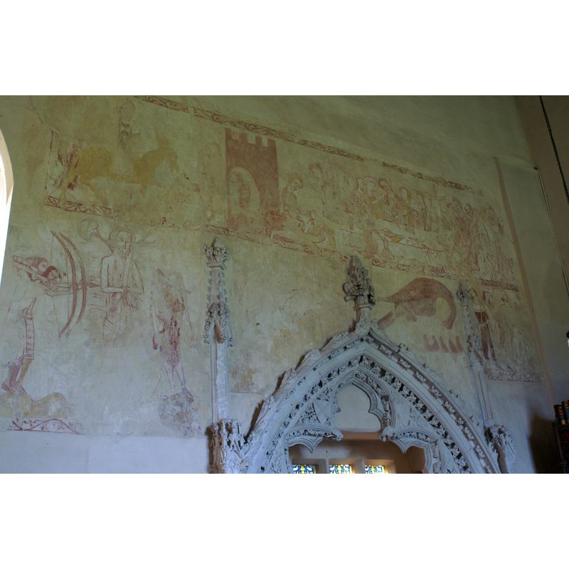 Source caption: "Wall paintings at St Mary's Church, Belchamp Walter"