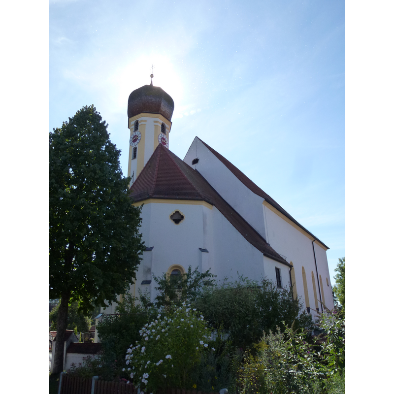 Source caption: "Hilgertshausen, Kirchgasse 5: Katholische Pfarrkirche St. Stephan. Ansicht von WNW"