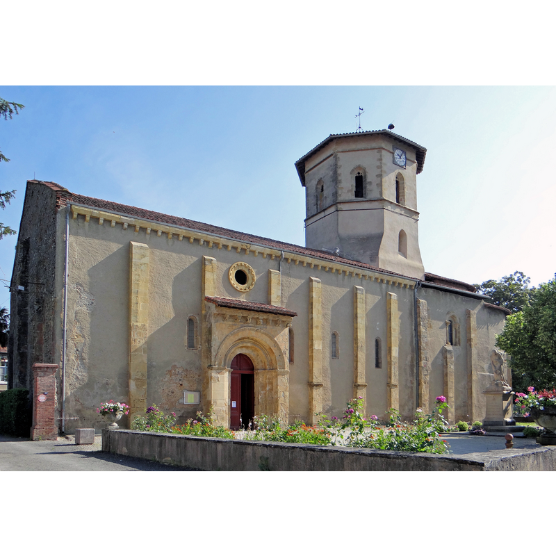 Source caption: "Maubourguet - Église de l'Assomption - Ensemble de la façade sud"