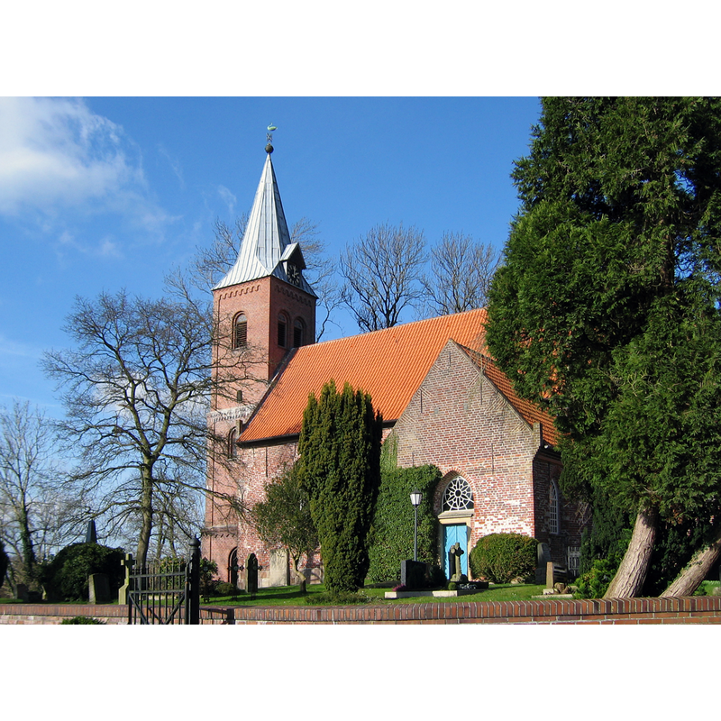 Source caption: "Evangelische St.-Stephanus-Kirche zu Fedderwarden, Wilhelmshaven, Deutschland"