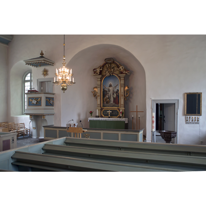 Source caption: "Böda kyrka på Öland, interiör."