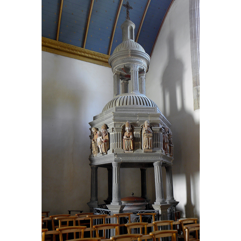 Source caption: "Fonts baptismaux de l'église Notre-Dame de Bodilis"