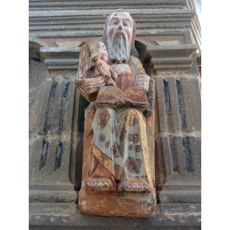 Source caption: "Fonts baptismaux de l'église Notre-Dame de Bodilis [...] Saint-Mathieu."