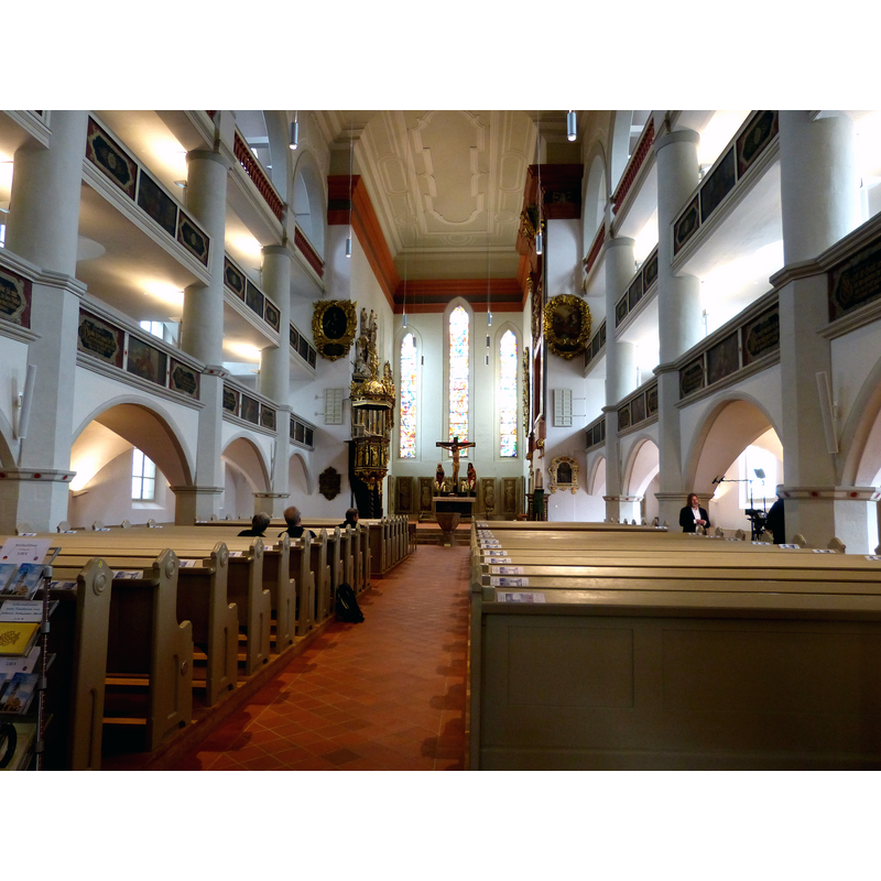 Source caption: " Eisenach ( Thüringen ). Pfarrkirche St. Georgen ( 1561 ) - Innenraum."