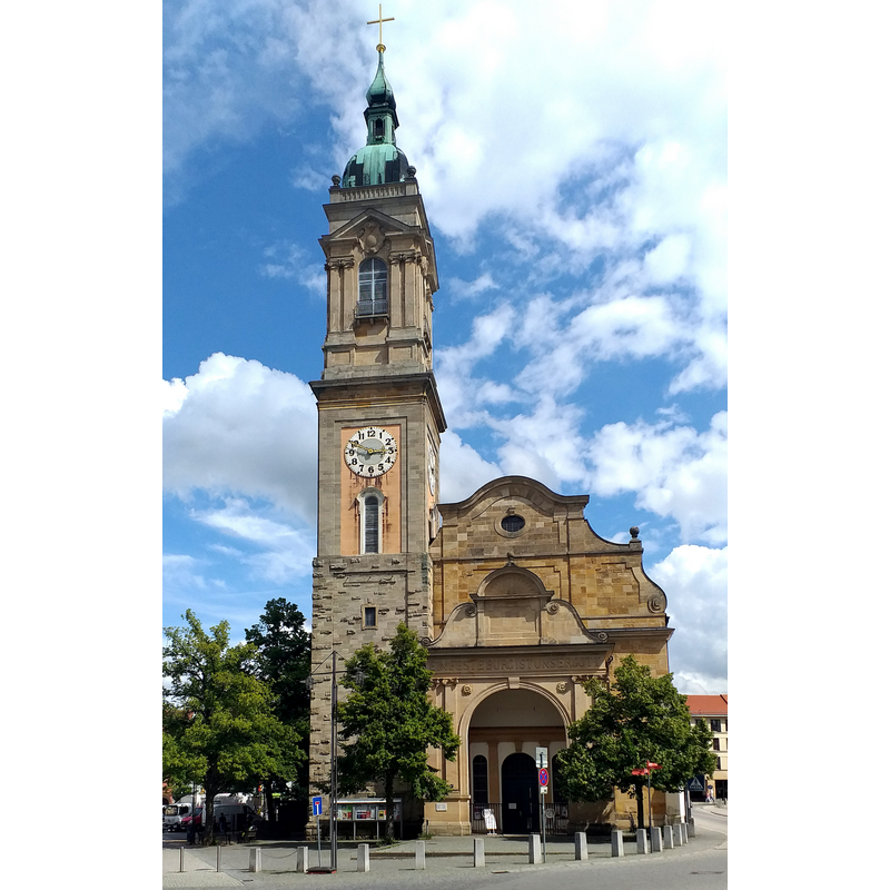 Source caption: "Georgenkirche in Eisenach, von Westen"