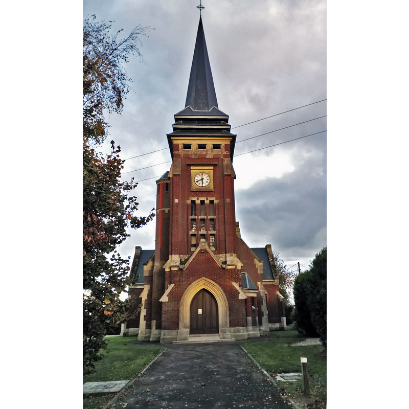 Source caption: "Vermandovillers, église"